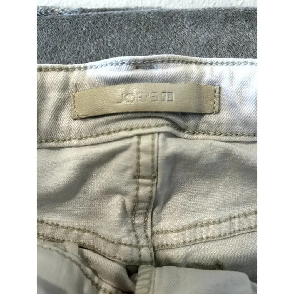 Joe's Jeans Straight Ankle White Denim Jeans Size‎ 25 High-Rise (30